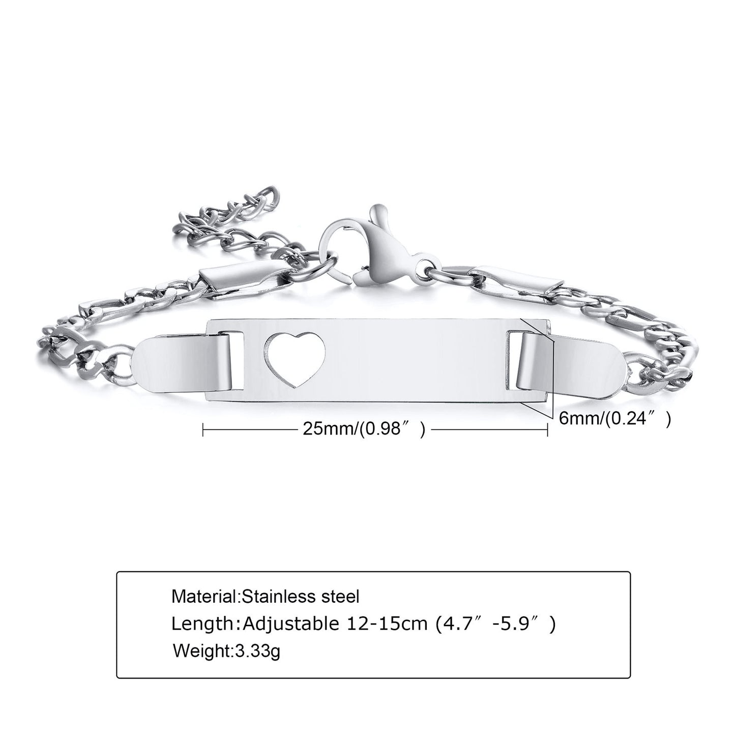 Custom Personalized Name Baby ID Bracelet