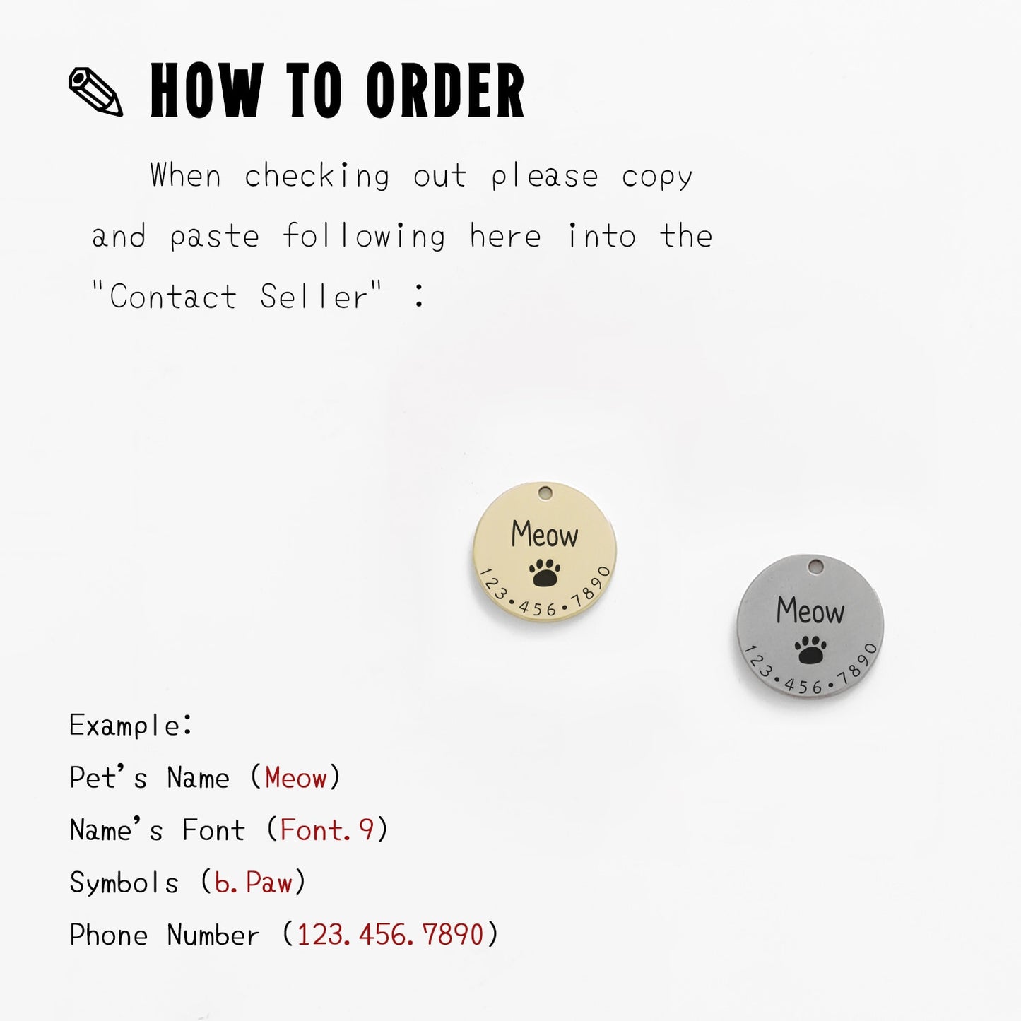 Personalized Pet Cat Dog ID Tag Collar Accessories
